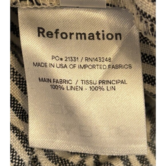 Reformation Black and White Striped Women Shorts - Picture 8 of 9